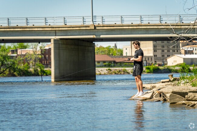 Fairground locals head to the Saginaw River for fishing.
