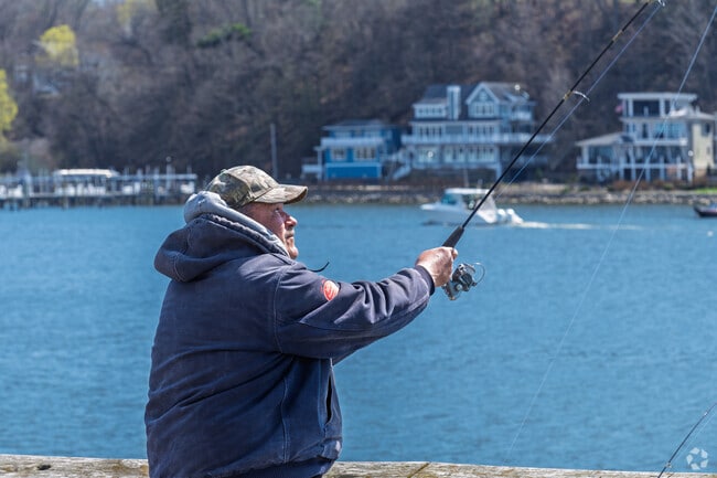 Fishing on Lake Macatawa is a popular activity for Beechwood residents.