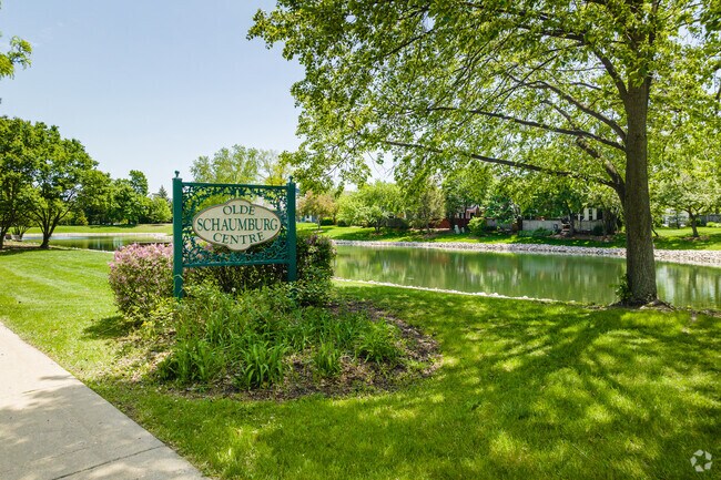 Olde Schaumburg has many green spaces integrated into its lush neighborhood streets.