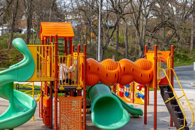 Kids of Prospect Heights can tire out on the playgrounds at Brandon Park.