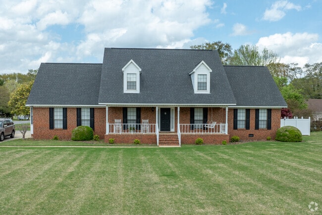 Well maintained lawns make for a pleasant afternoon walk in Clanton.