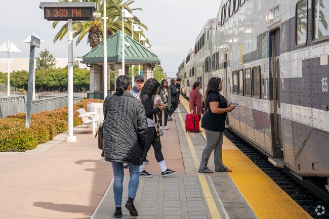 Right outside of Terra Vista, you can find the Rancho Cucamonga Train Station.