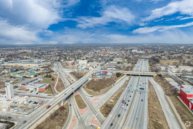 An aerial view of the Triangle North neighborhood.