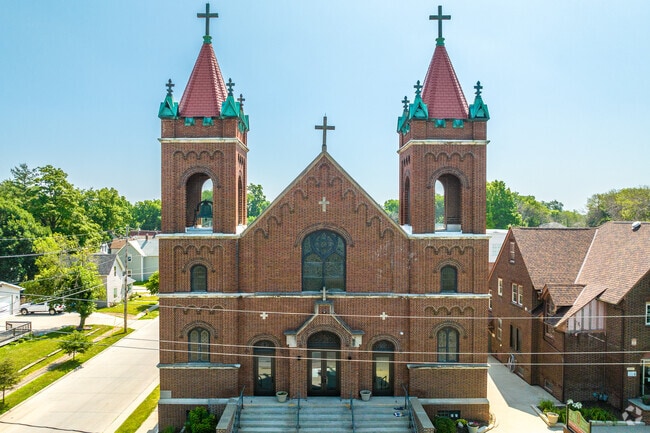 Holy Family School is adjacent to the beautiful Our Lady of the Americas Church.