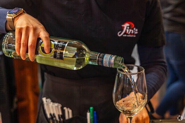 Stop in to Jin's in Greenfield for a glass of wine and some delicious sushi.