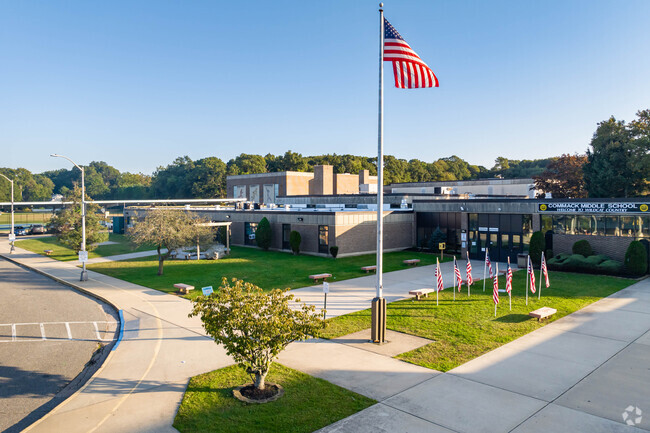 This is the main entrance to Commack Middle School.