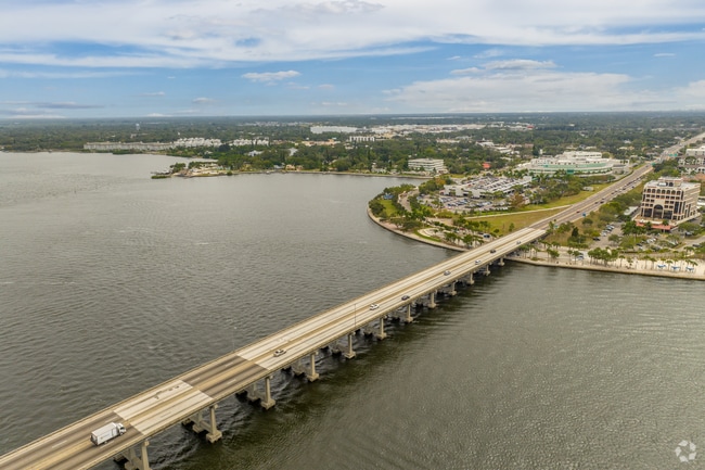 A scenic bridge welcomes visitors to East Bradenton along the Riverwalk.