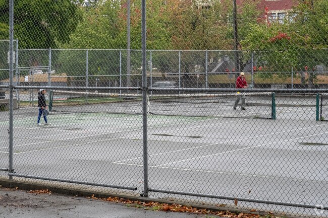 Mann residents enjoy games of pickleball at Garfield Playfield.