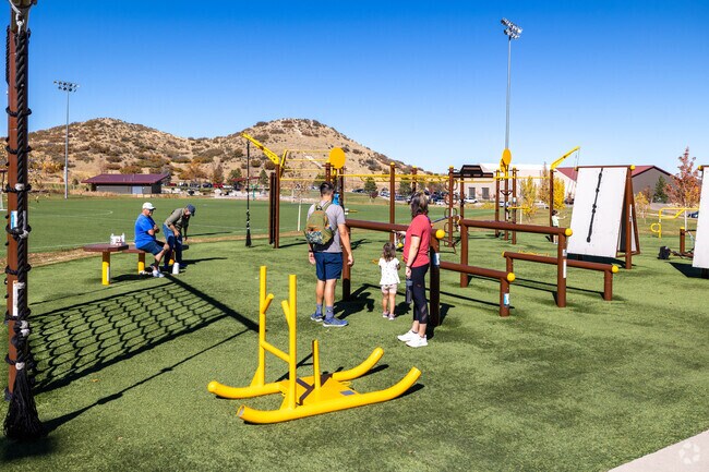 There is an outside gym at Phillip S. Miller Park.