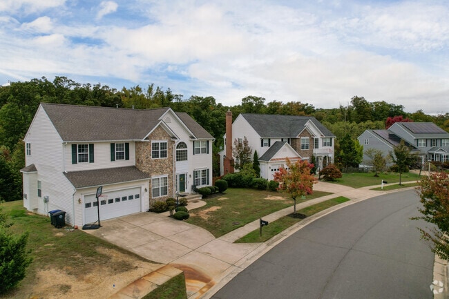 Large homes are nestled right next to one another in Central Fredericksburg.