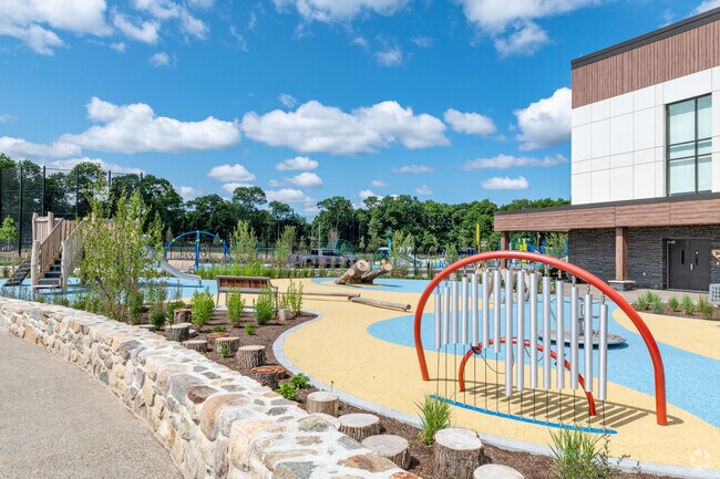 The playground is impressive at Blanche A. Ames Elementary School in North Easton.