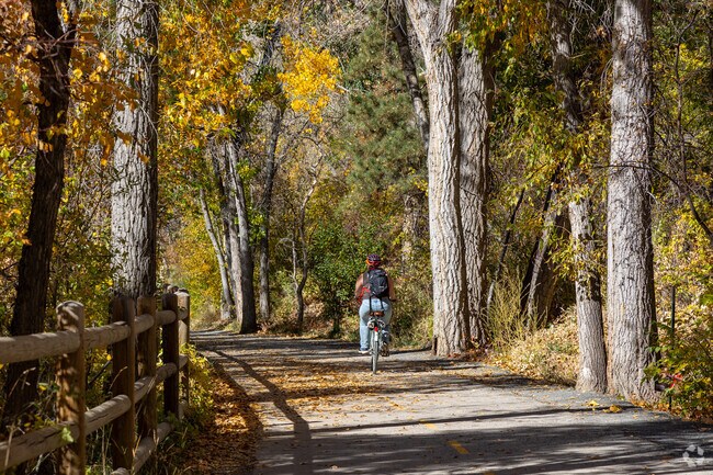 Bikers love the paved path of the Clear Creek Canyon trail that runs through Golden Gate Canyon.