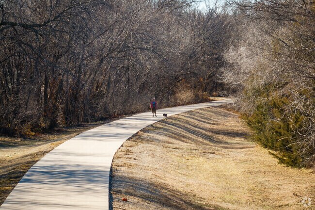 Enjoy a walk along the 18-mile red bud trail in Ken-Mar.
