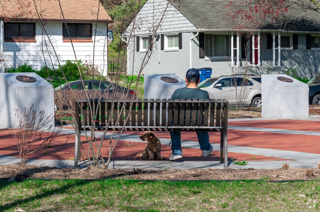 The Southwestern Branch Patuxent River in District Heights has walking paths for dog strolls.