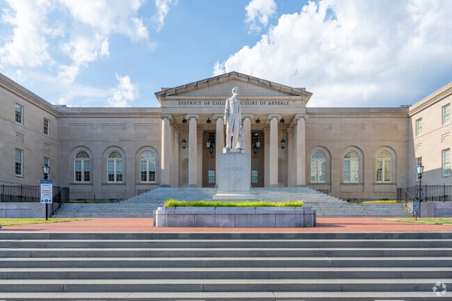 A large portion of Judiciary Square is taken up by the District of Columbia Court of Appeals.