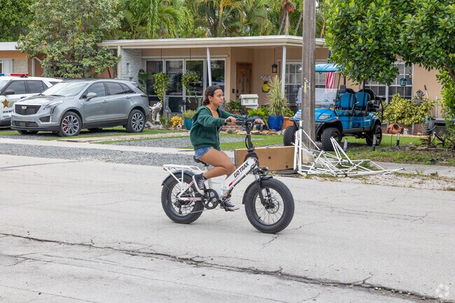 You will see many residents riding their bikes in Mid Town.