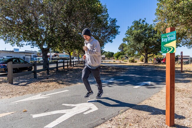 The bay trail in Rodeo offers fresh bay air for the joggers passing through.