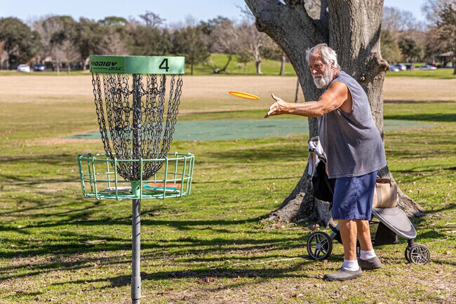 Enjoy a round of disc golf at Lafreniere Park.