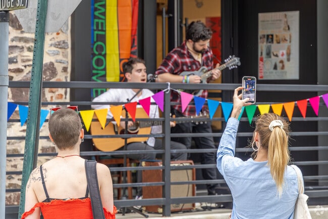 Music, color, and community spirit fill the streets during PrideFest in nearby New Hope, where joy and inclusivity are always in full celebration.