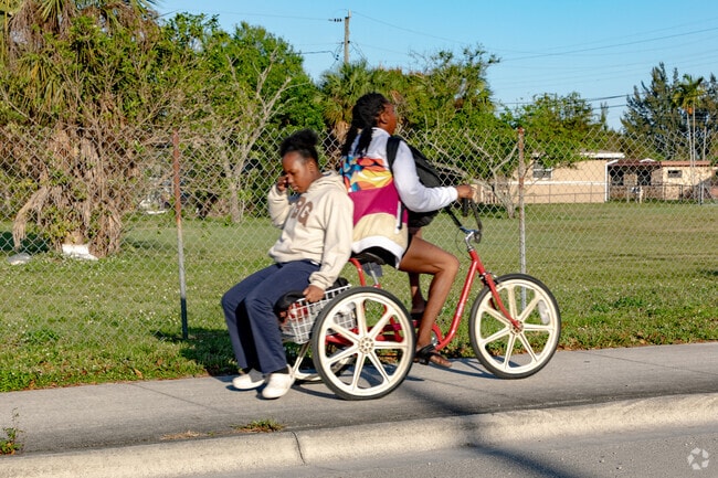 Folks often use bikes to get around the Rock Island neighborhood.