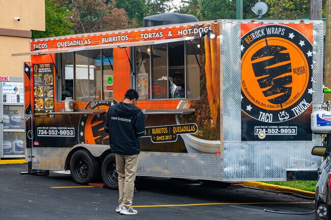 A taco truck in the Broadway neighborhood in Ann Arbor.