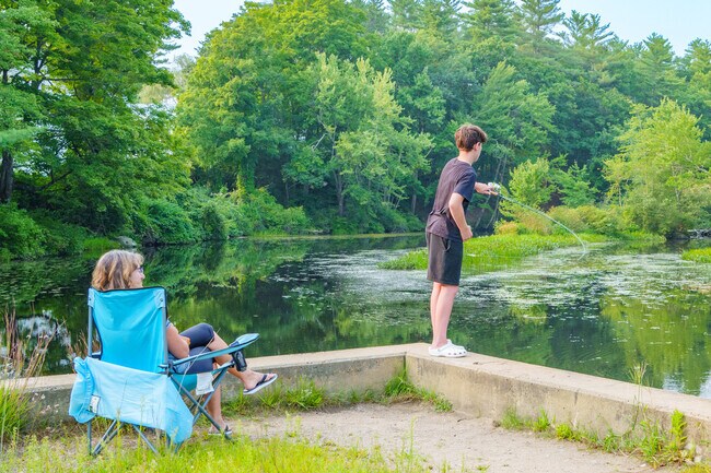 You can fish anywhere you can find a good spot along the Soucook River in Loudon.