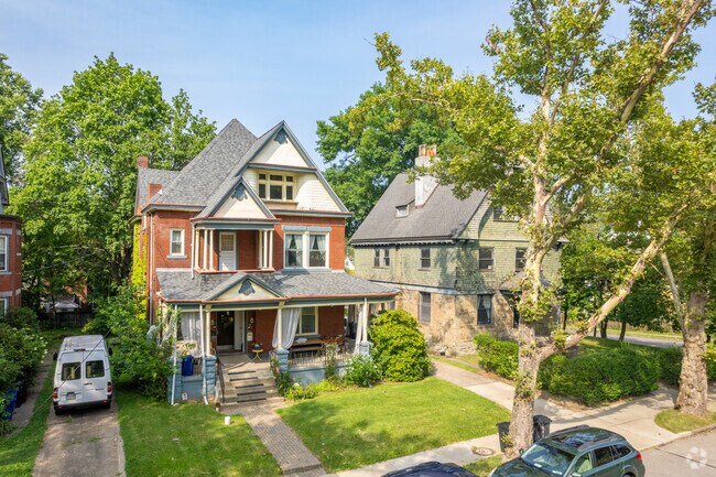 Homes in Point Breeze North are quite large and sit on smaller, densely packed plots.