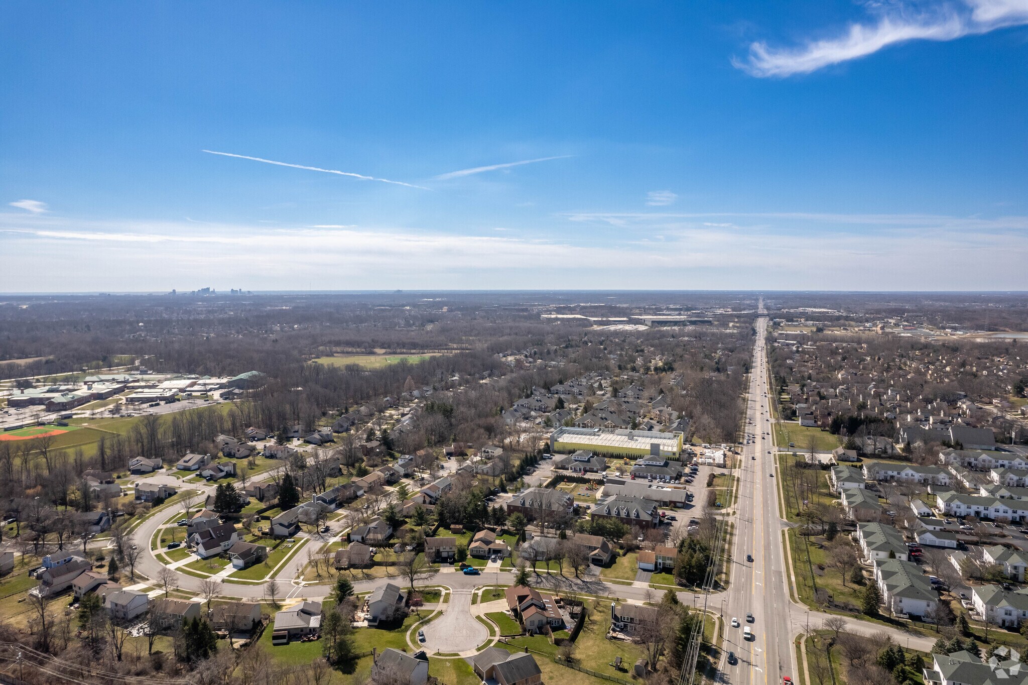 The Cherry Bottom neighborhood is connected to the main thoroughfare for the area, Morse Rd.