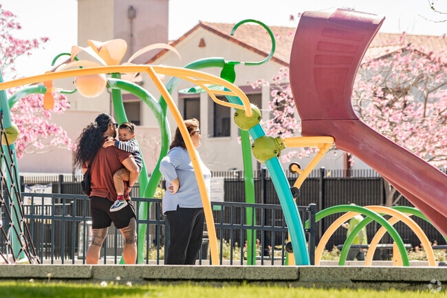 Ponderosa Park Playground is a colorful space for families.