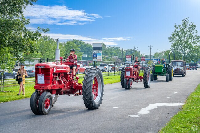 The Tippecanoe County Fairgrounds puts on the classic tractor parade near Edgelea.