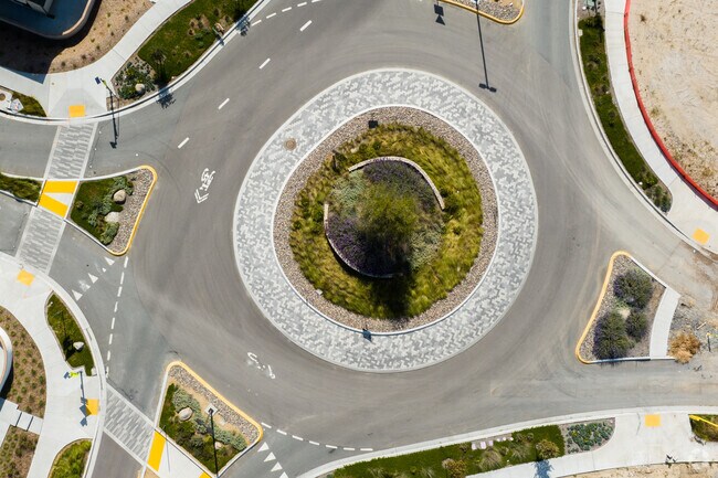 European style roundabouts are a unique feature in Torrey Highlands.