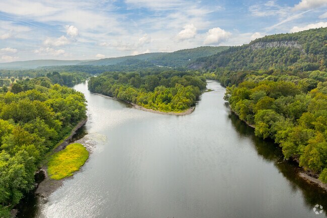 The Delaware River borders the edge of Westfall.
