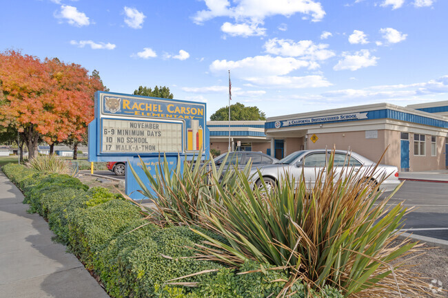 The signage of Rachel Carson Elementary School in San Jose.