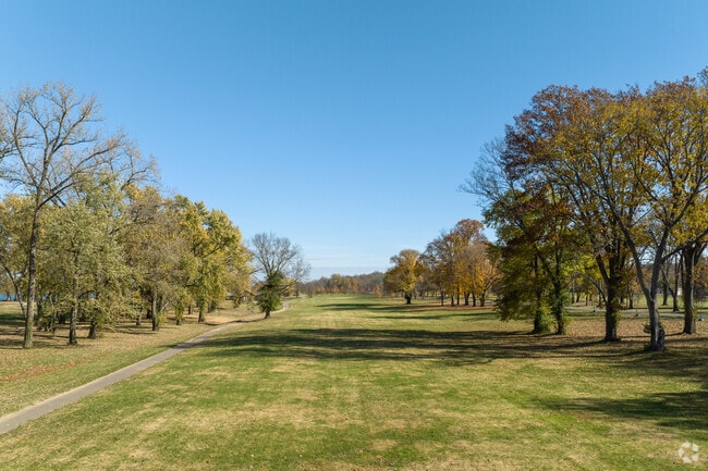 Carrie Gaulbert Cox Park has large green spaces in Brownsboro Zorn.