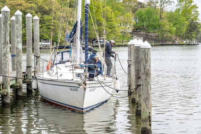 When you live in Lake Shore you'll have a place to dock your sailboat.