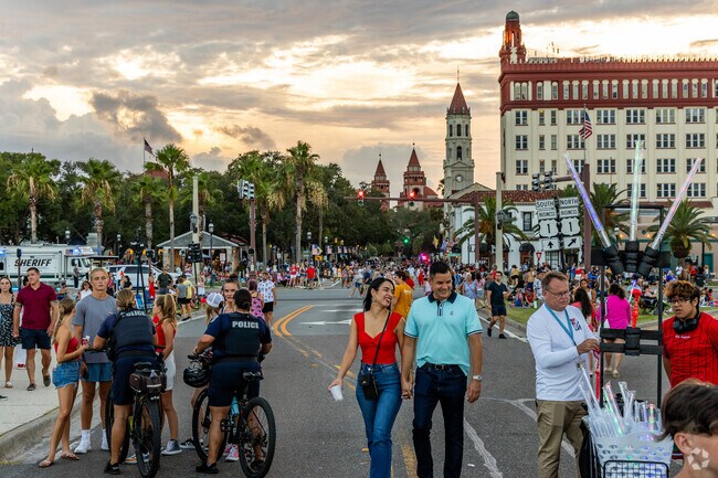 The streets are shut down to leave room for locals and visitors at Fireworks over Matanzas.