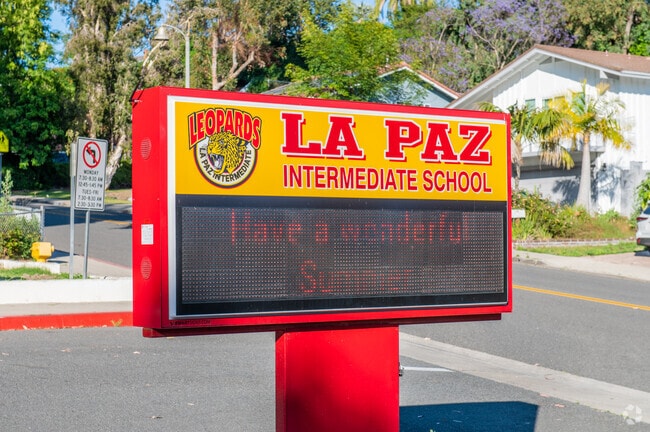 La Paz Intermediate School in Mission Viejo welcomes students.