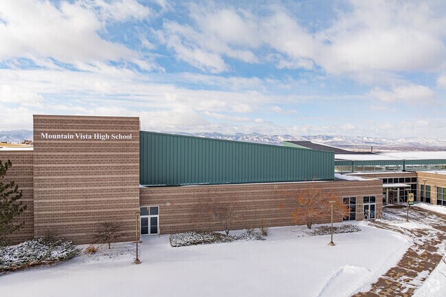 Mountain Vista High School in beautiful Highlands Ranch, CO on a stunning winter day.