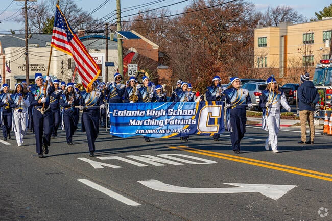The Colonia marching band was marching in this year's Woodbridge Main St. Holiday Parade.