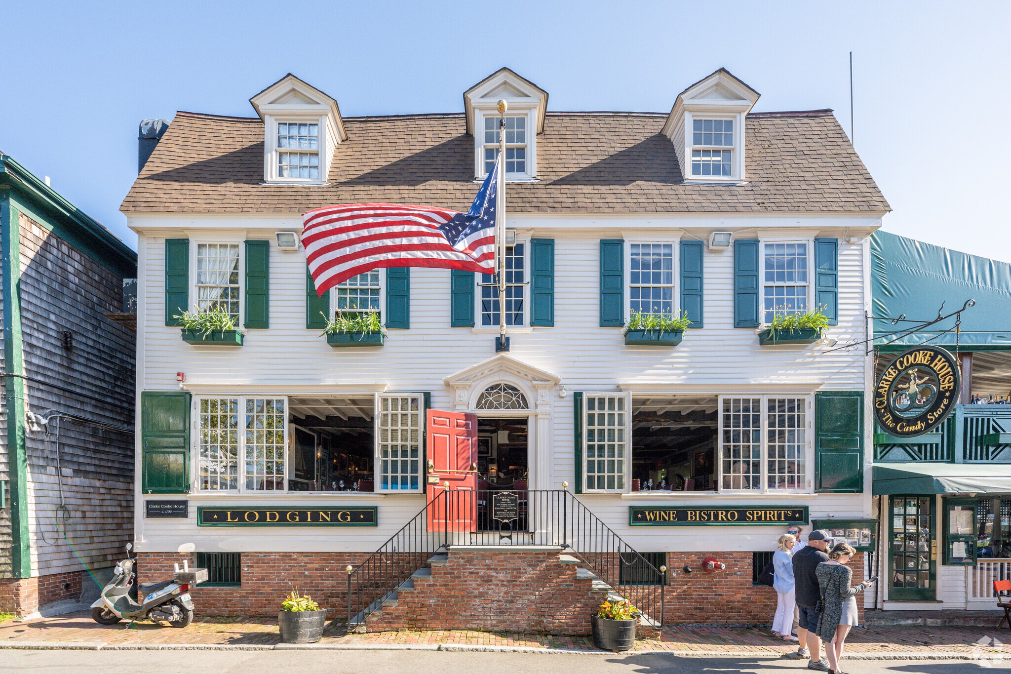 Newport's historic downtown district features incredibly well preserved colonials.