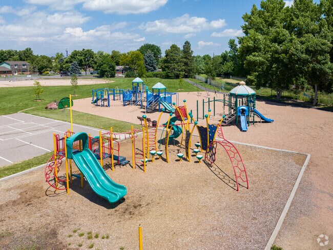 Carmody's Green Gables Elementary School has a colorful playground for students to enjoy.