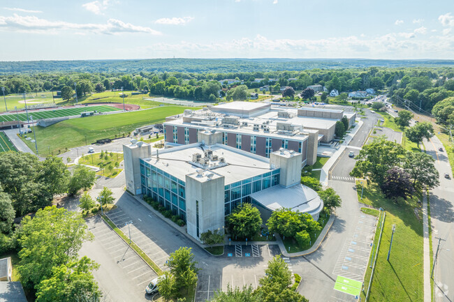 New London High School MultiMagnet School is located on several acres of athletic fields.