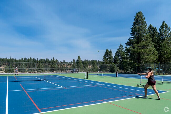 Sierra Meadows residents can play tennis on one of two courts in the neighborhood.