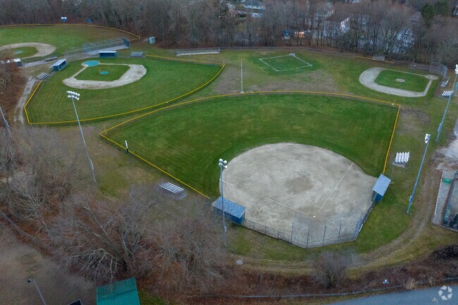 These are ball fields outside of Dudley Elementary School.