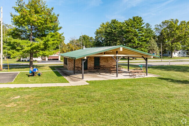 A Muffley community resident enjoys the picnic area of Decatur's Sinawik Park.