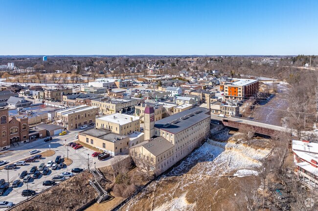 The Sheboygan River and flows through Sheboygan Falls and many of it's parks.
