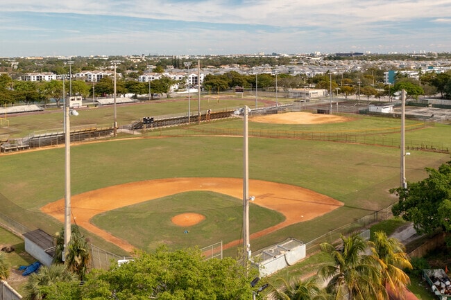 The baseball fields at Boyd H. Anderson High School in Lauderdale Lakes, FL.