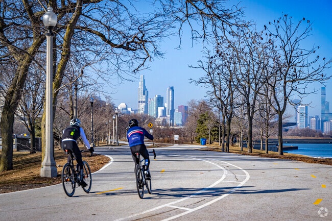 Lake Shore offers miles of scenic bike trails not far from Dearborn.