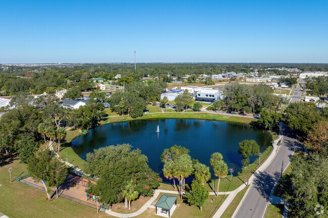 Lake Play Park is located in the center of town in Davenport.