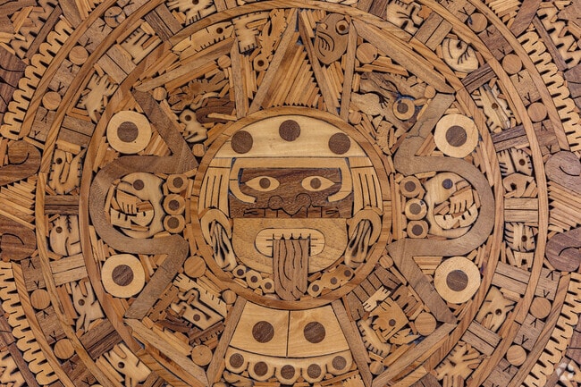 These intricate Aztec details can be found in Springwells Dearborn.